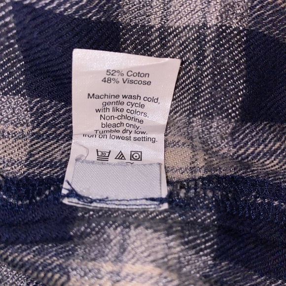 Madewell Check Plaid Flannel Shirt Women XS Outdoor Farm Chore Utility Work - Picture 5 of 6